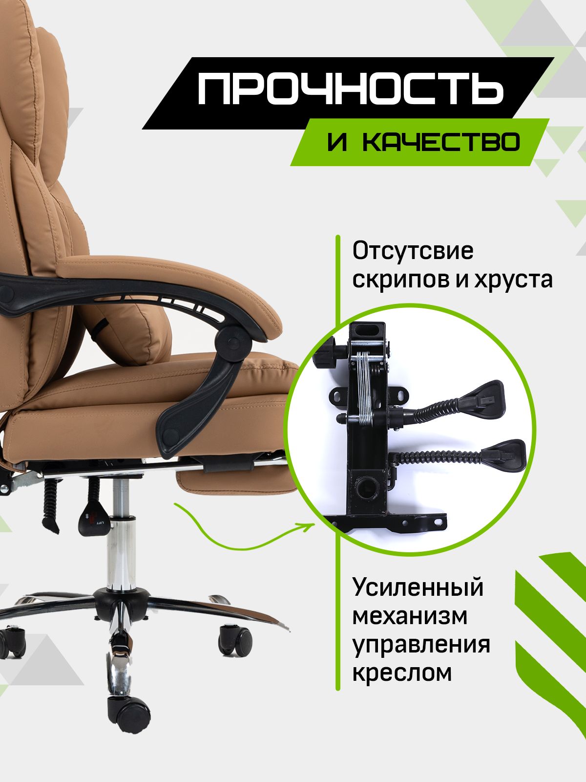 Кресло F5000 с подушкой, коричневая кожа фото 6